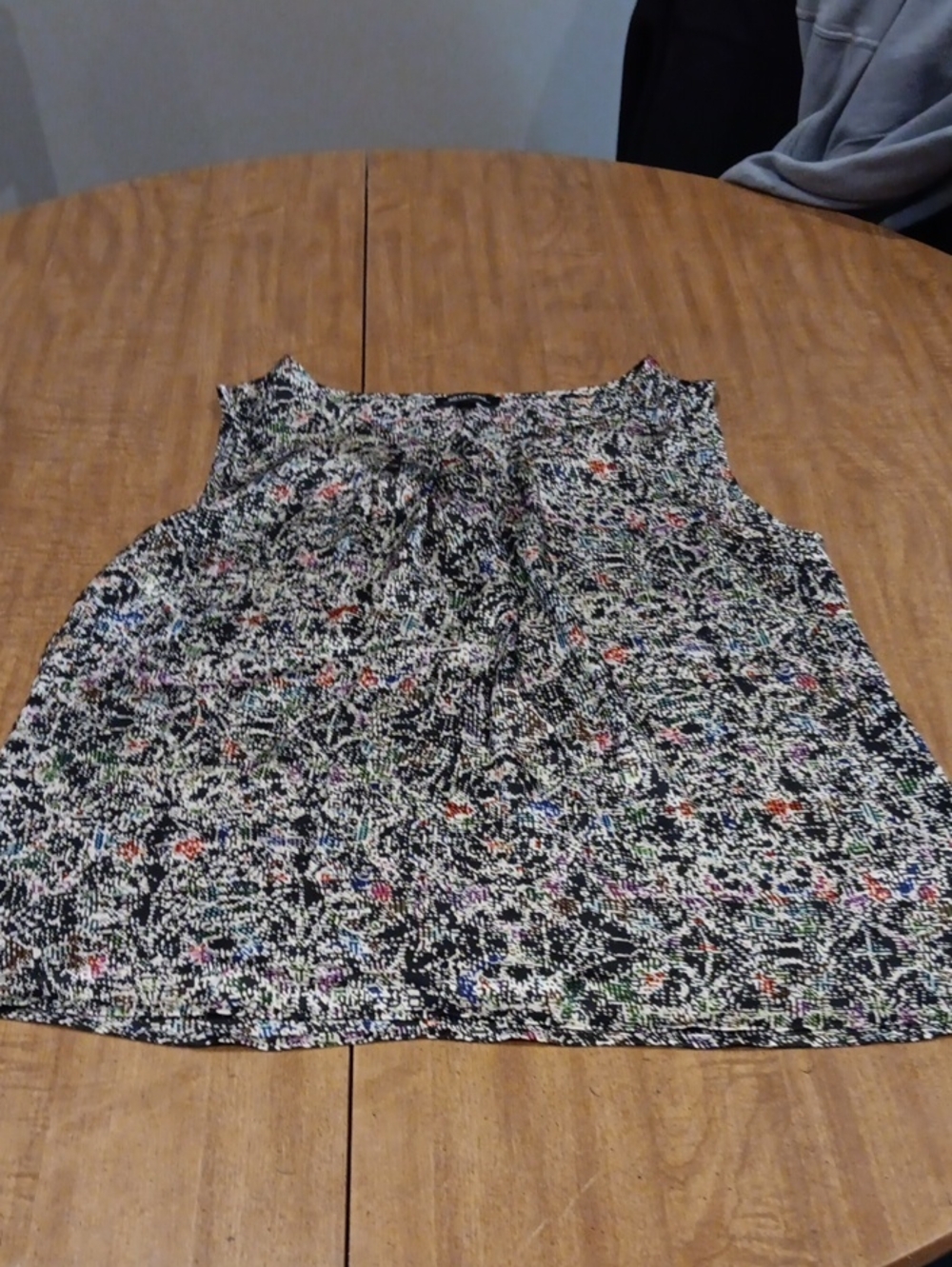 Notations Black Multicolor Speckled Sleeveless Camisole